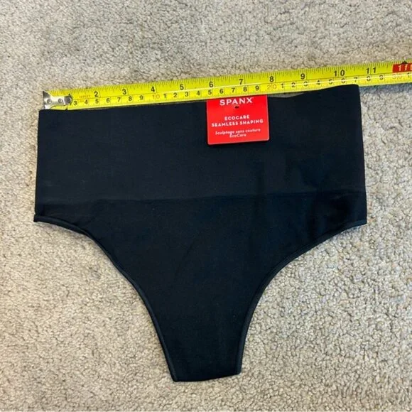 Spanx Ecocare thong black underwear panties Sz XS NWT - Picture 5 of 11